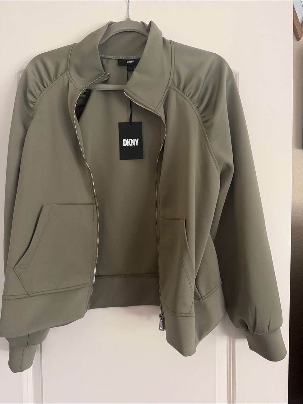 DKNY Olive Green Women's Bomber Jacket